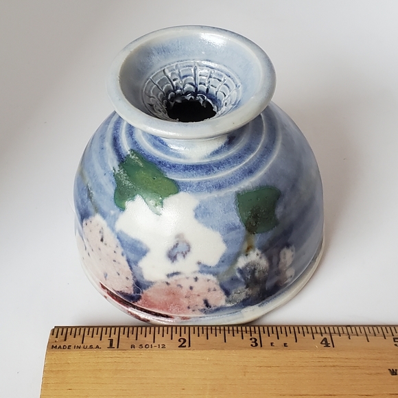 Signed Studio Pottery Candle Holder - Picture 7 of 7